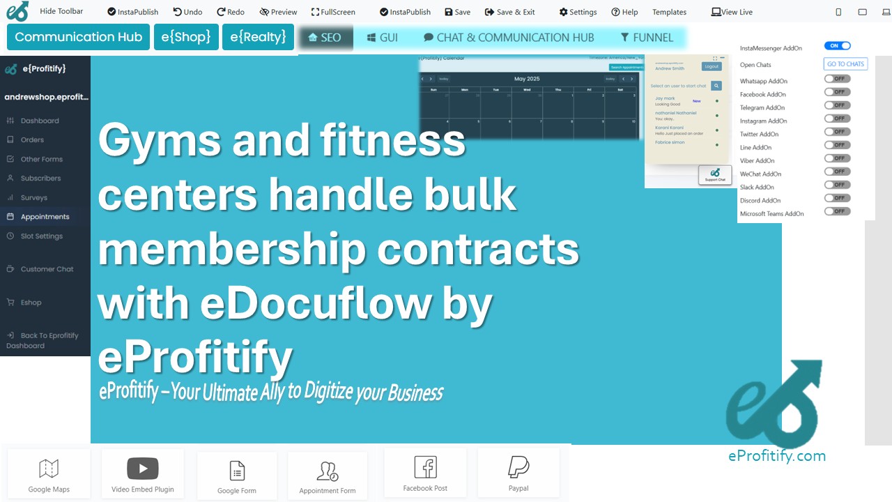 Gyms and fitness centers handle bulk membership contracts with eDocuflow by eProfitify